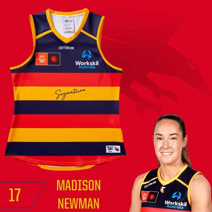 Madison Newman #17 Adelaide Crows 2025 Home Guernsey