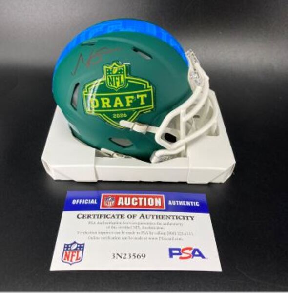 NFL - Titans Nick Singleton Signed '26 Draft Speed Mini Helmet