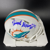 HOF - Dolphins Dwight Stephenson Signed Mini Helmet with HOF 98 Inscription