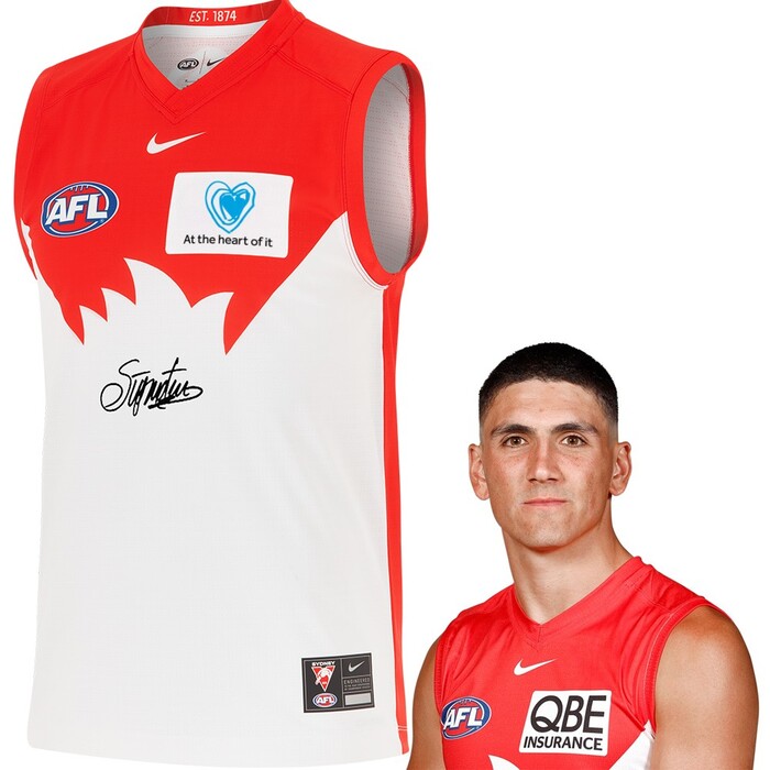 Photo of Justin McInerney #27 Sydney Swans 2025 QBE Charity Guernsey