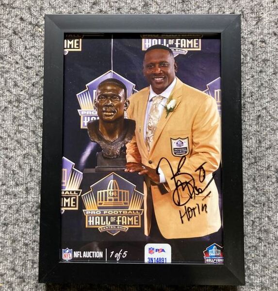 HOF - Raiders Tim Brown NFL Auction Exclusive Signed 5x7 Photo Individua...