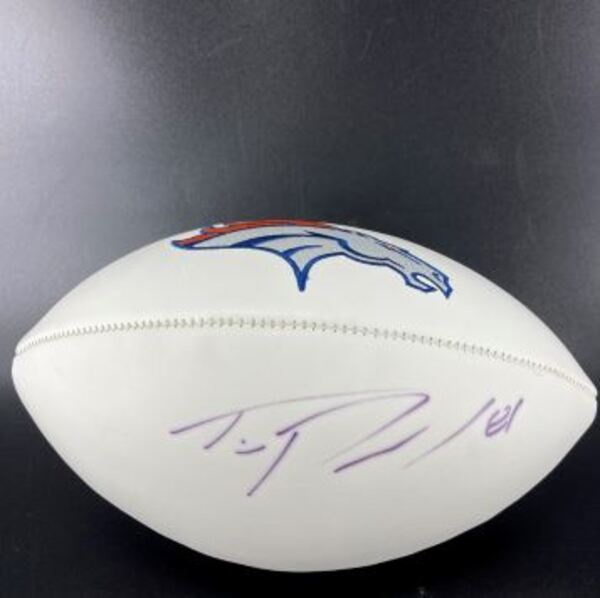 Broncos - Tim Patrick Signed Super Bowl 50 Commemorative Panel Ball