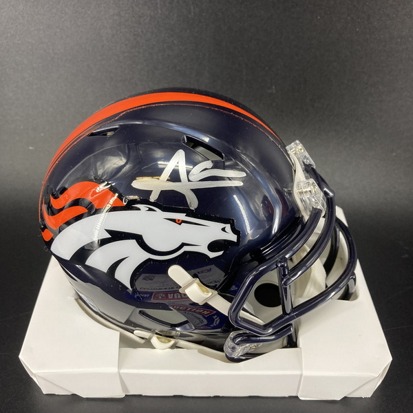 NFL - Broncos Audric Estime Signed Mini Helmet