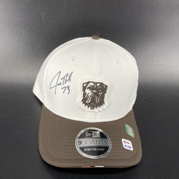 HOF - Browns Joe Thomas Signed 2025 Training Cap Hat