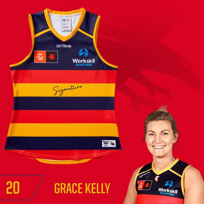 Grace Kelly #20 Adelaide Crows 2025 Home Guernsey