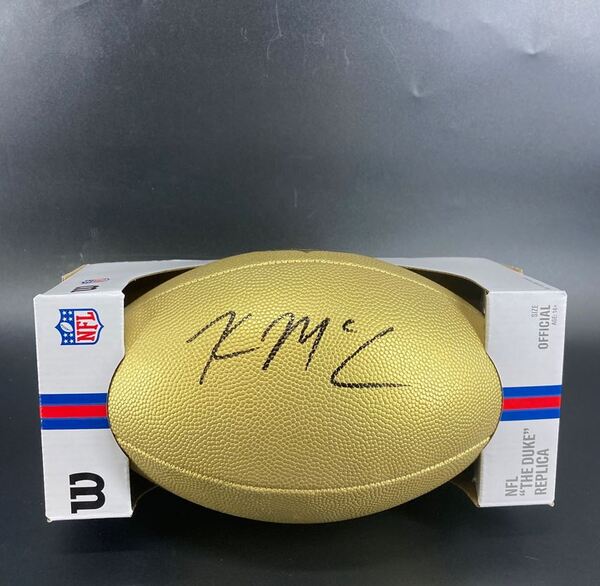 NFL - Eagles Kyle McCord Signed Gold Composite Football