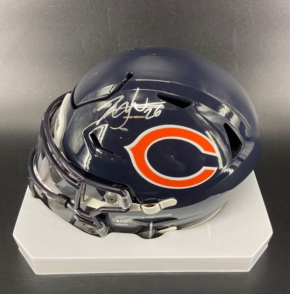 NFL - Bears Nahshon Wright Signed Mid Size Helmet