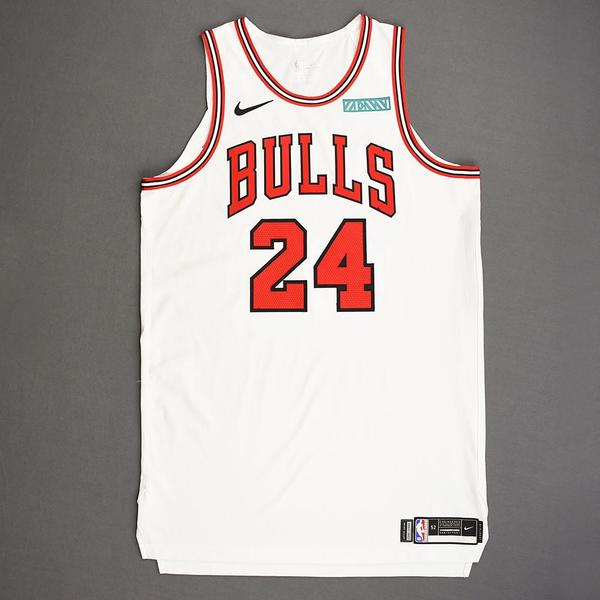 Image of Lauri Markkanen - Chicago Bulls - Kia NBA Tip-Off 2019 - Game-Worn Association Edition Jersey - Double-Double - Game-High 35 Points Scored