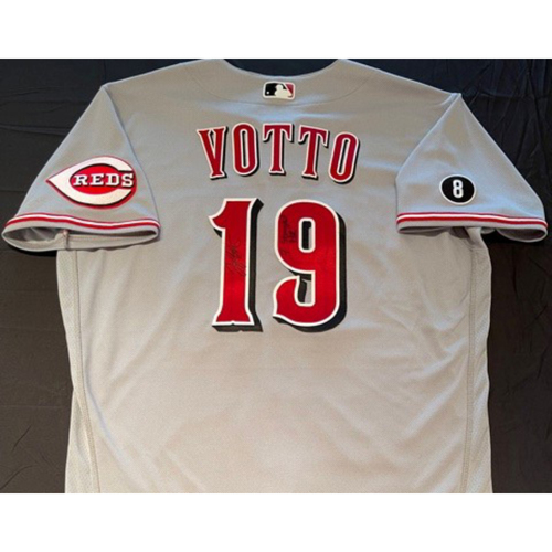 Joey Votto *Game-Used, Autographed & Inscribed* Jersey -- Worn During Franchise Record 7 Straight Games with a Home Run (Game 5 of 7: Went 2-for-4, 2 HR, 3 RBI, 2 BB, 2 R) -- CIN at CHC on 07/28/2021