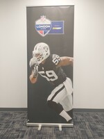 NFL - Raiders Tahir Whitehead 2019 London Games Used Banner