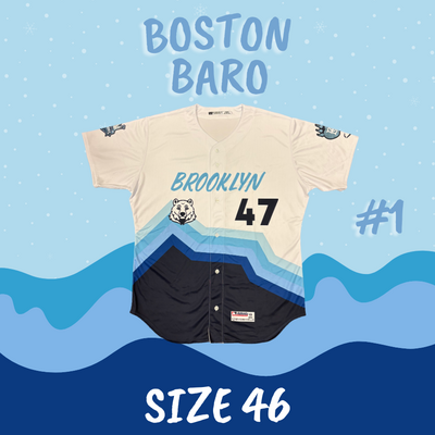#1 Boston Baro Game Used Polar Bear Jersey (Size 46)