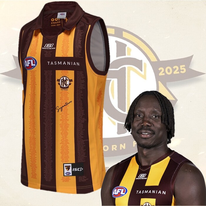 Mabior Chol #18 Hawthorn Centenary Player-Issue *Long Sleeve* Guernsey