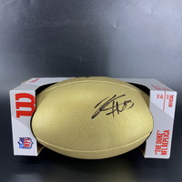 NFL - Giants Malik Nabers Signed Gold Composite Football