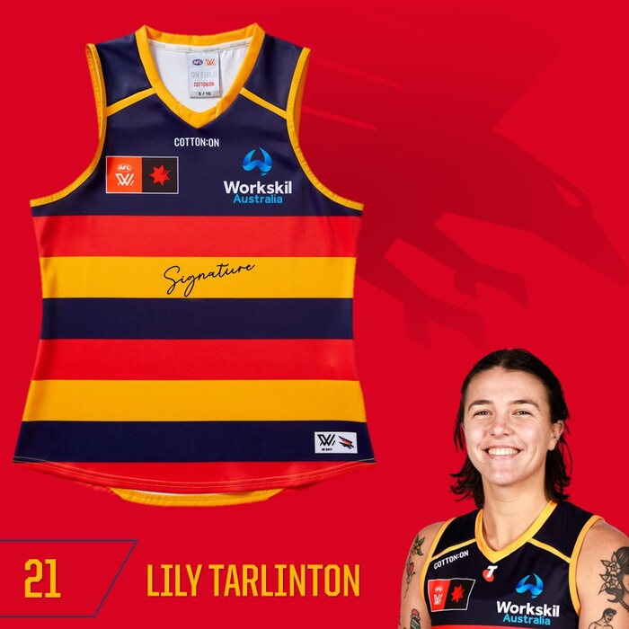 Lily Tarlinton #21 Adelaide Crows 2025 Home Guernsey