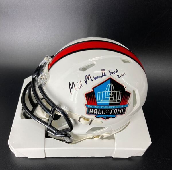 HOF - Oilers Mike Munchak Signed HOF Mini Helmet