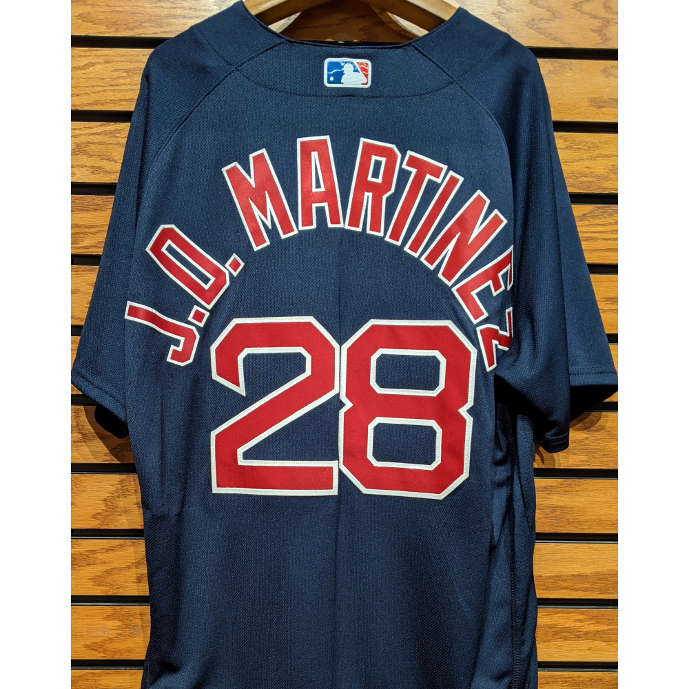 J.D. Martinez 28 Team Issued Navy Road Alternate Jersey Red Sox Auctions