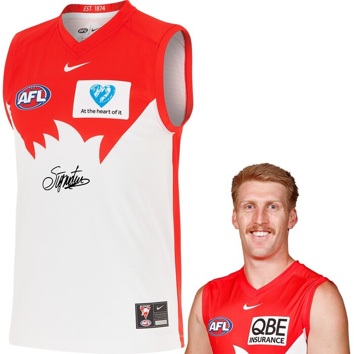 Photo of Matt Roberts #34 Sydney Swans 2025 QBE Charity Guernsey