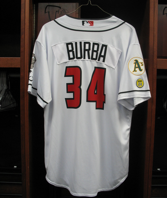 #34 COACH Dave Burba Size XL Lansing Lugnuts - Home White Jersey