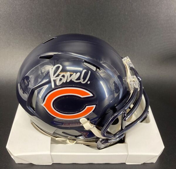 NFL - Bears Rome Odunze Signed Mini Helmet