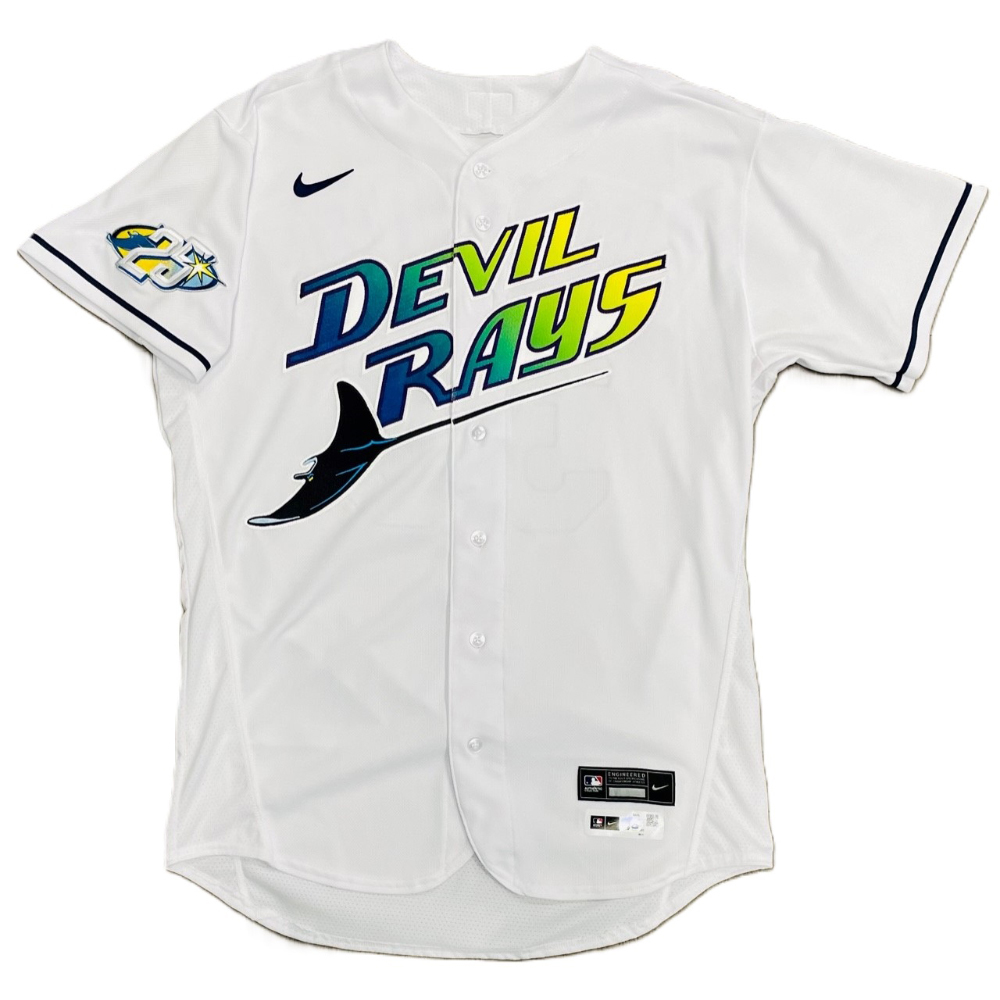 Devil Rays First Jersey Game Used 25th Anniversary ALWC Devil Rays Jersey: Andrew Kittredge ...