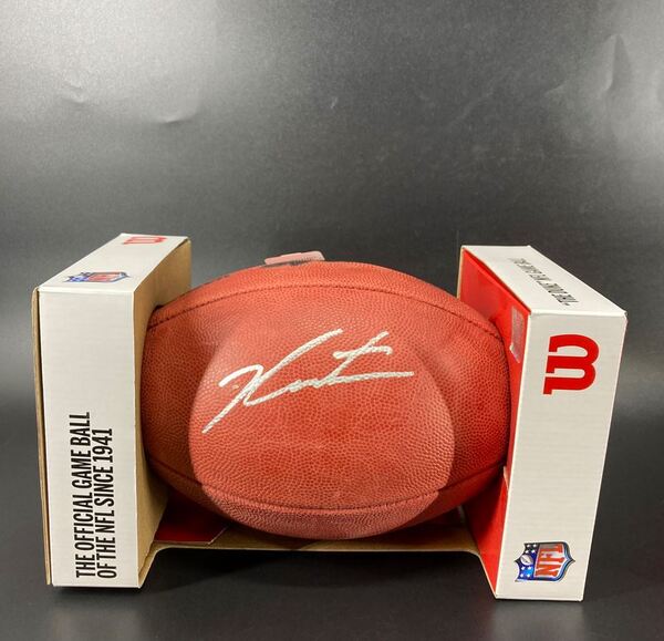 NFL - Eagles Jalen Carter signed authentic football - with Eagles Logo