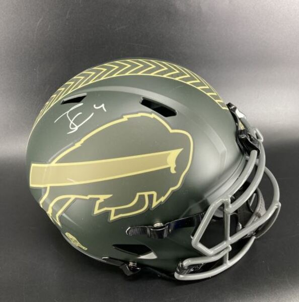 Bills - Bills James Cook Signed Replica STS Helmet