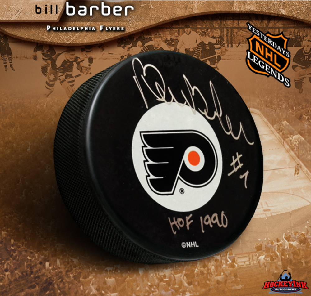 BILL BARBER Signed Philadelphia Flyers Puck