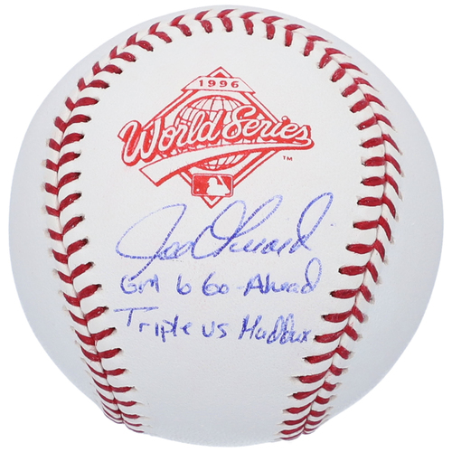 Joe Girardi New York Yankees Autographed 1996 World Series Logo Baseball with
