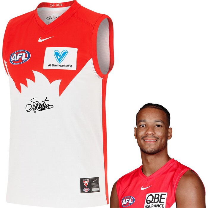 Photo of Joel Amartey #36 Sydney Swans 2025 QBE Charity Guernsey
