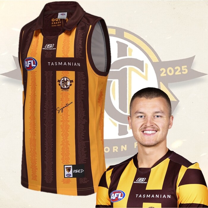 Jack Ginnivan #33 Hawthorn Centenary Player-Issue *Long Sleeve* Guernsey