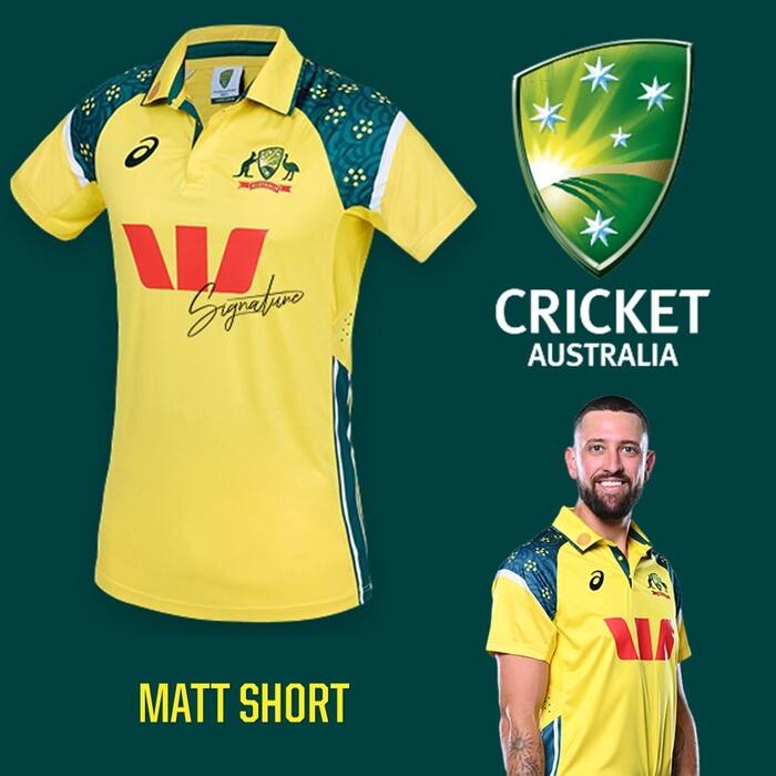 Photo of Matt Short Australia v India 3rd ODI Match-Worn Shirt