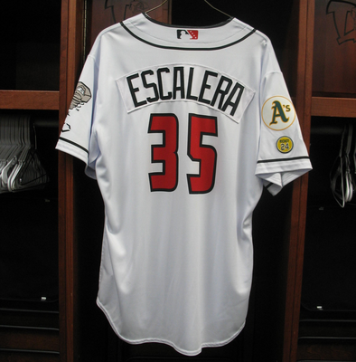 #35 COACH Ruben Escalera Size XL Lansing Lugnuts - Home White Jersey