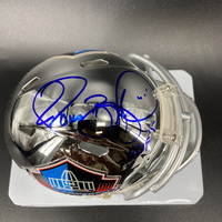 HOF - Steelers Jerome Bettis Signed HOF Chrome Mini Helmet with "HO...