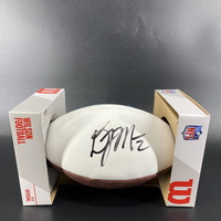 Panthers - DJ Moore Signed Panel Ball With Panthers Logo