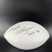 HOF - Cowboys Mel Renfrow Signed Panel Ball With HOF 96 Inscription