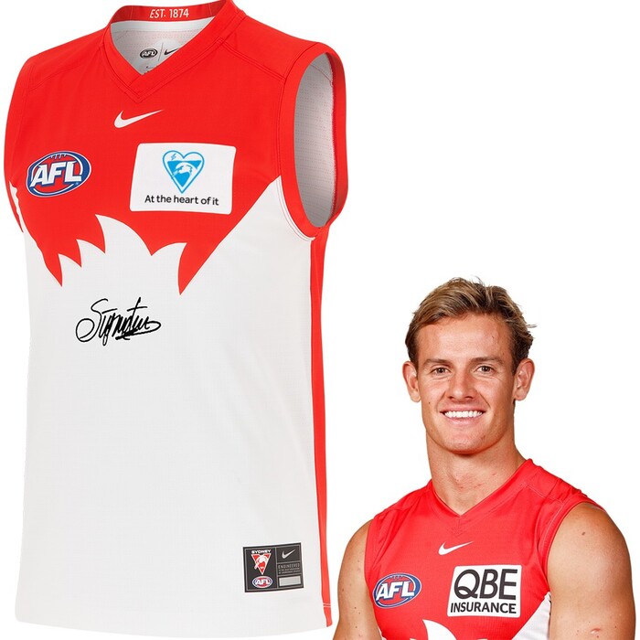 Photo of Corey Warner #37 Sydney Swans 2025 QBE Charity Guernsey