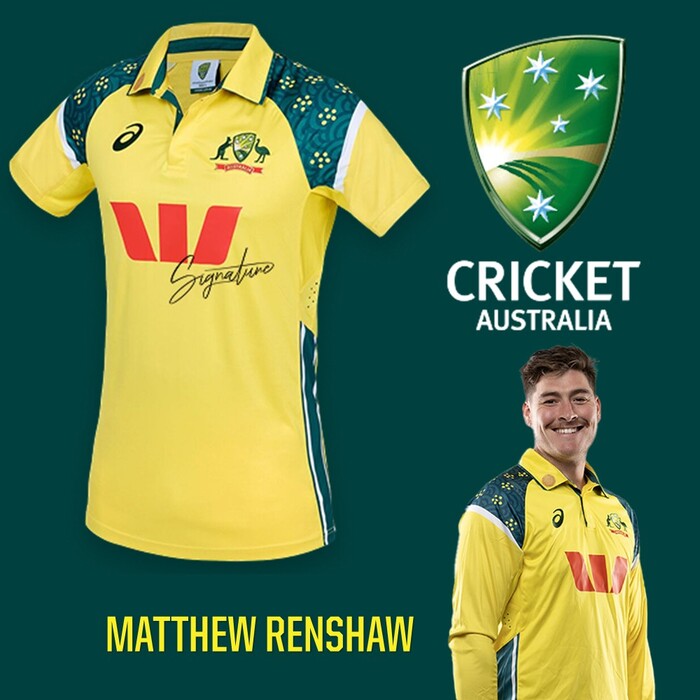 Photo of Matthew Renshaw Australia v India 3rd ODI Match-Worn Long-Sleeve Shirt