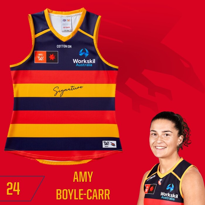 Amy Boyle-Carr #24 Adelaide Crows 2025 Home Guernsey