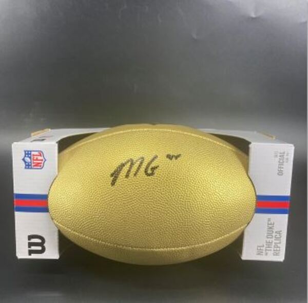 NFL - Browns Mason Graham Signed Gold Composite Football