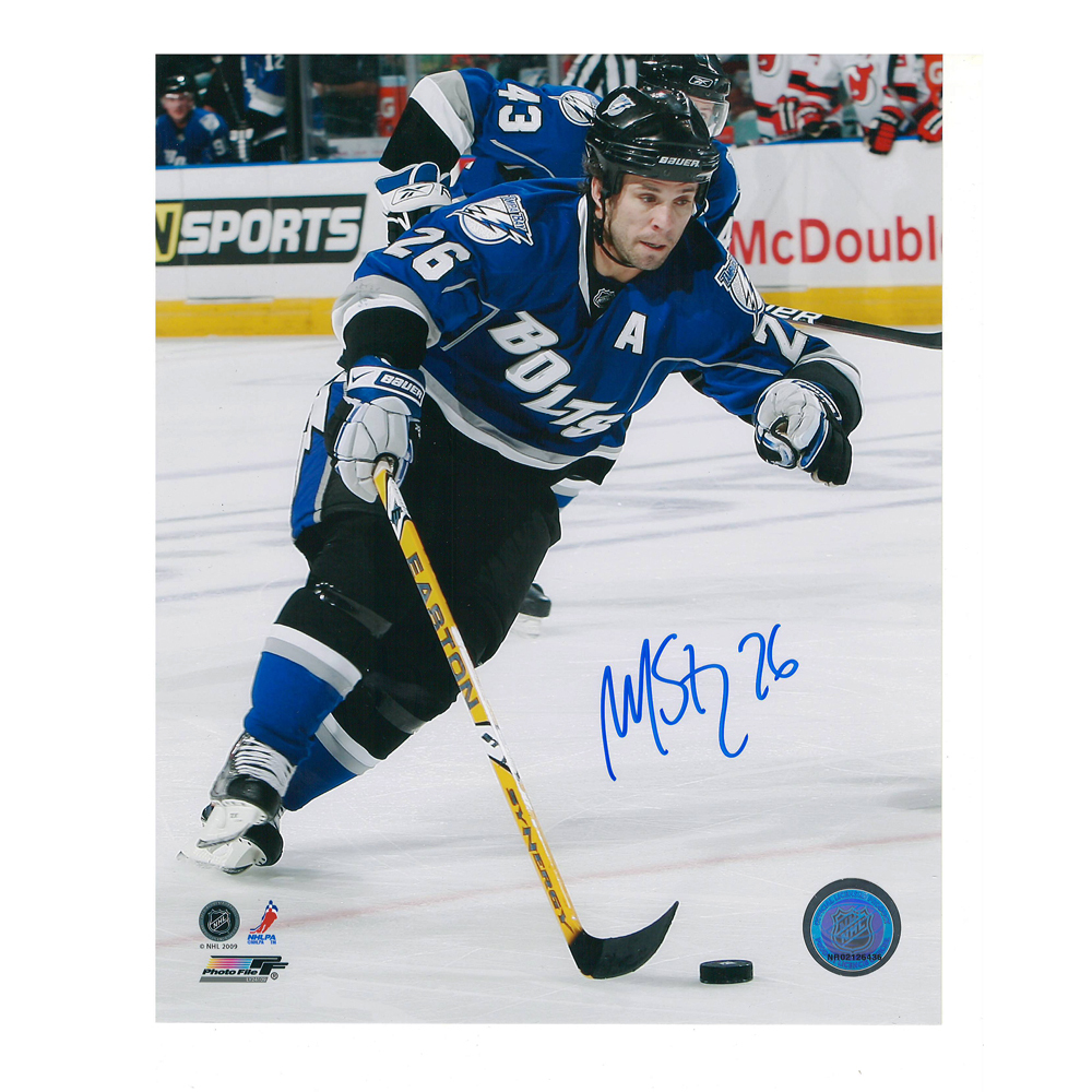 MARTIN ST LOUIS Signed Tampa Bay Lightning 8 X 10 Photo - 70504