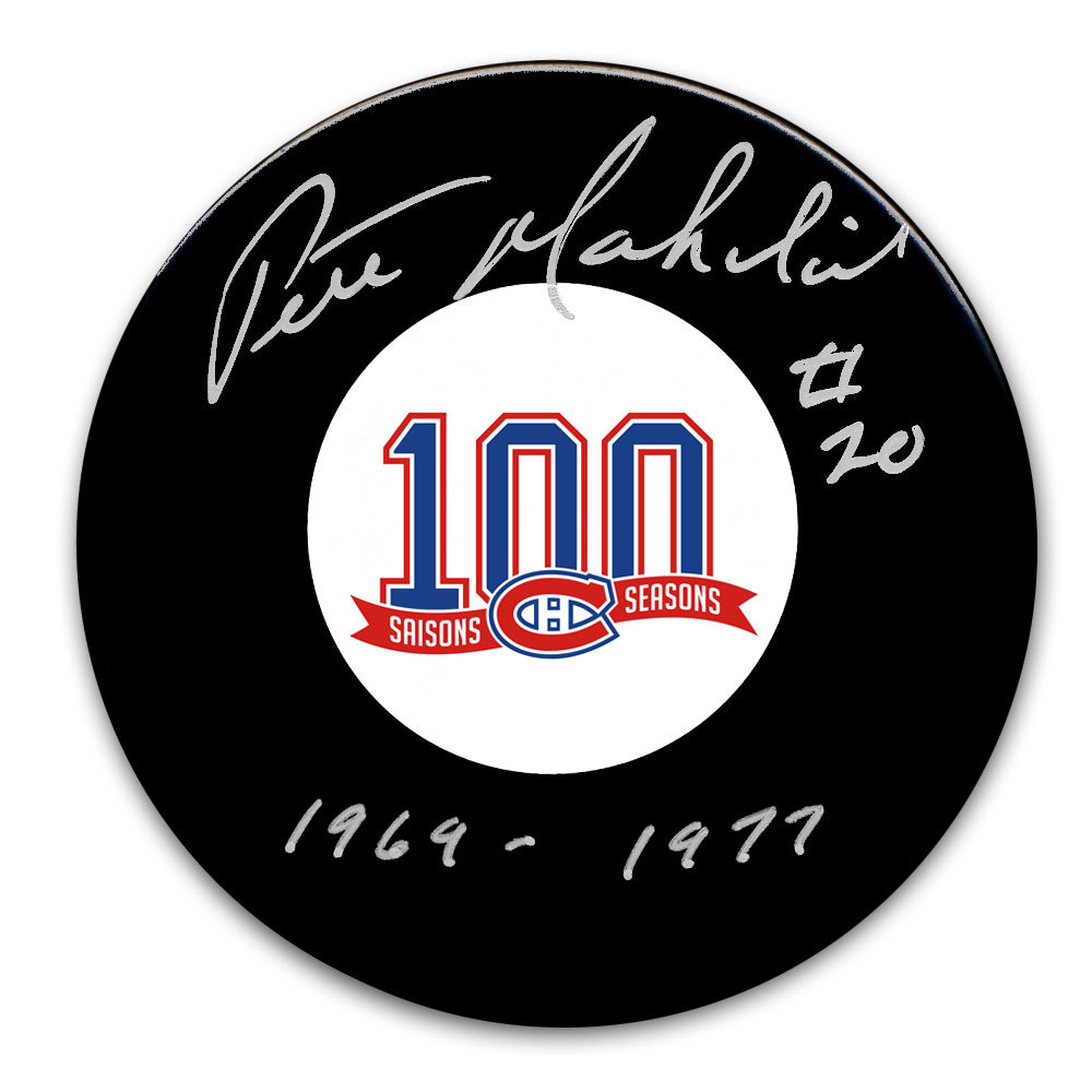 Pete Mahovlich Montreal Canadiens 100th Anniversary Autographed Puck