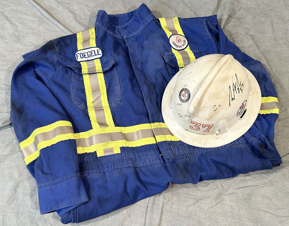 Warren Foegele 37 2023 NHL Heritage Classic Edmonton Oilers Entrance