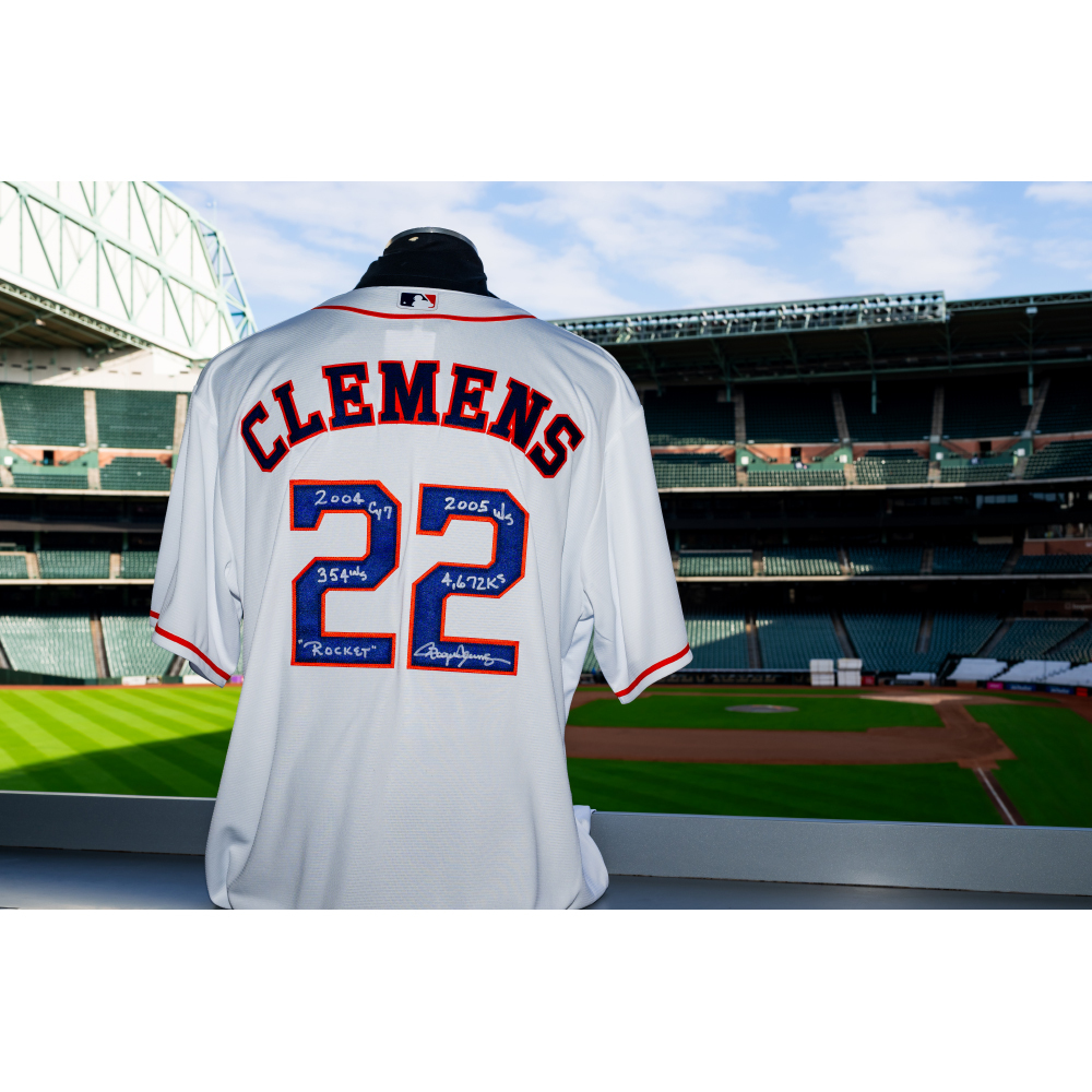 Roger Clemens Autographed Astros Jersey | Houston Astros Auctions