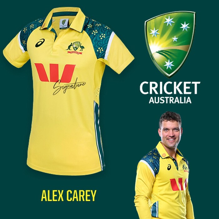 Photo of Alex Carey Australia v India 3rd ODI Match-Worn Long-Sleeve Shirt
