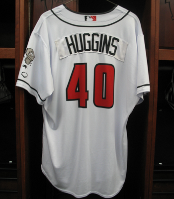 #40 Kenya Huggins Size XXL Lansing Lugnuts - Home White Jersey