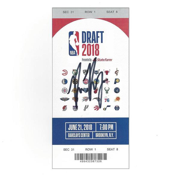Image of Bruce Brown - Detroit Pistons - 2018 NBA Draft - Autographed Draft Ticket