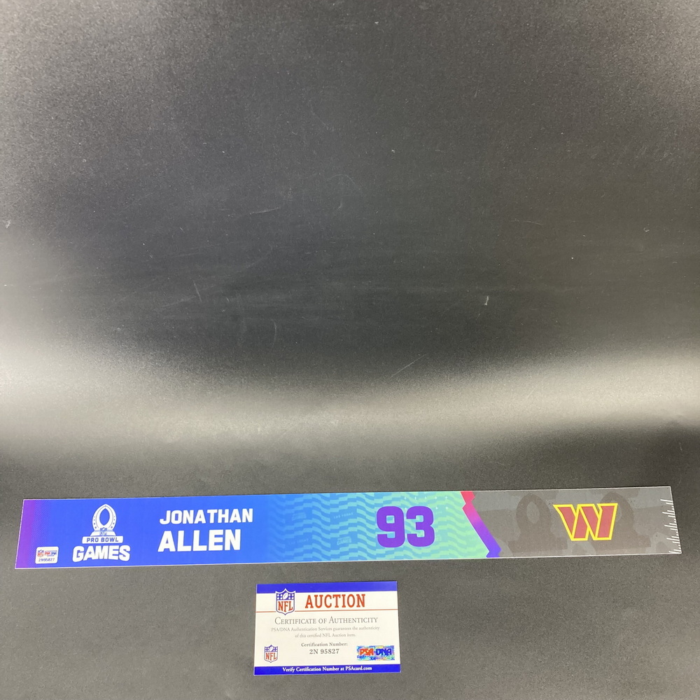 NFL - Commanders Jonathan Allen 2023 Pro Bowl Games Nameplate Special Edition 2 of 3