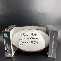 HOF - Chargers Ron Mix Signed Panel Ball with HOF Logo (The Intellectual...