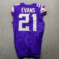 London Games - Vikings Akayleb Evans Game Used Jersey (10/6/2024) Size 4...