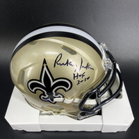 HOF - Saints Rickey Jackson Signed Mini Helmet with HOF 10 Inscription